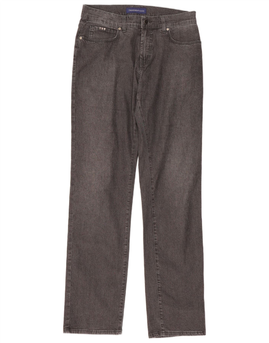 Vaqueros Trussardi Mujer Rectos W33 L33 Gris Algodón