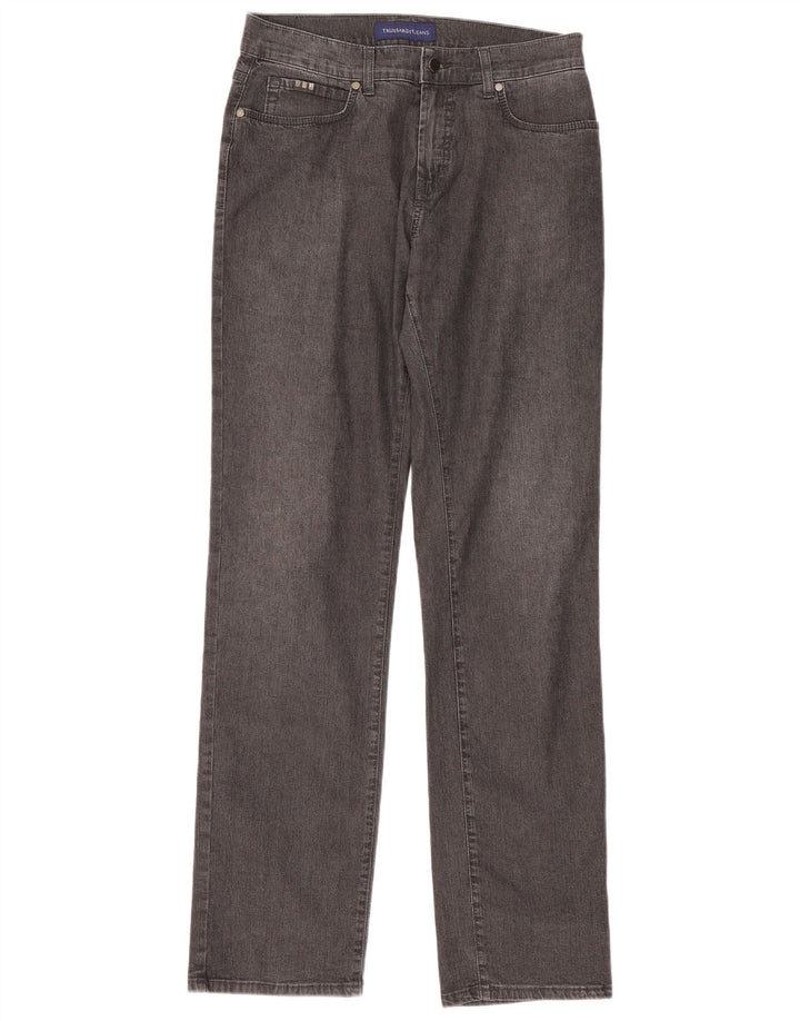 Vaqueros Trussardi Mujer Rectos W33 L33 Gris Algodón