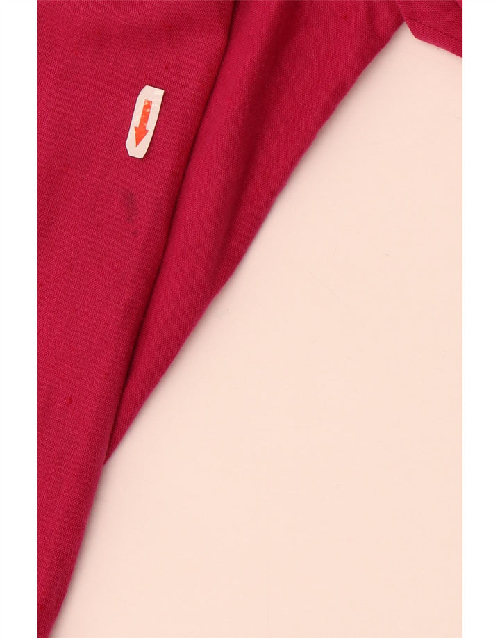 POP 84 Traje de 2 piezas con 3 botones para mujer pequeño W24 L26 lino rosa