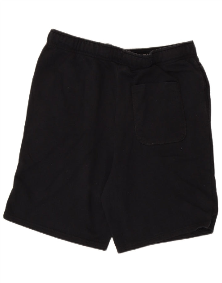 Champion Pantalones cortos deportivos para hombre, tamaño grande, algodón negro