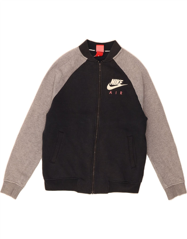 NIKE Mens Graphic Tracksuit Top Jacket Small Black Colourblock Cotton Vintage Nike and Second-Hand Nike from Messina Hembry 