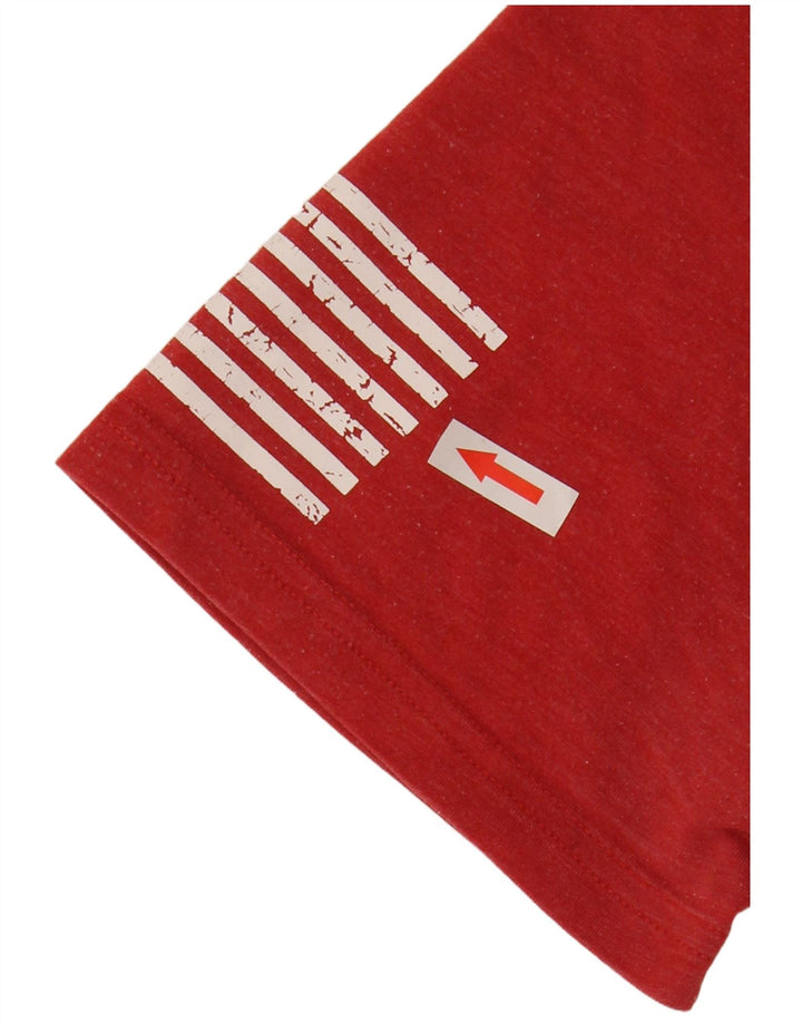 Under Armour Camiseta holgada con gráfico para hombre, talla pequeña, color rojo