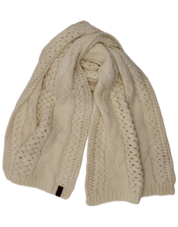 Superdry Bufanda Rectángulo De Punto Para Mujer Talla única Acrílico Blanco Roto