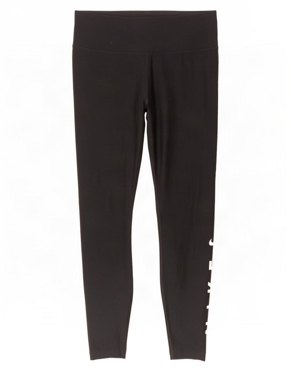Nike Leggings gráficos Dri Fit para mujer UK 44 Mediano Negro Poliéster