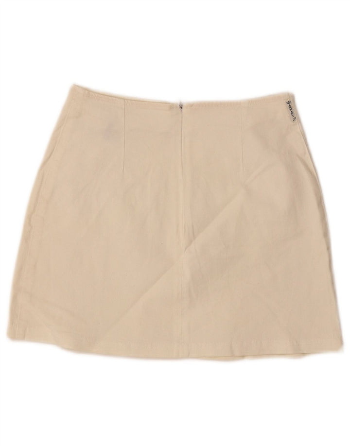 Armani Minifalda de cintura alta para mujer IT 40 Small W24 Algodón blanco