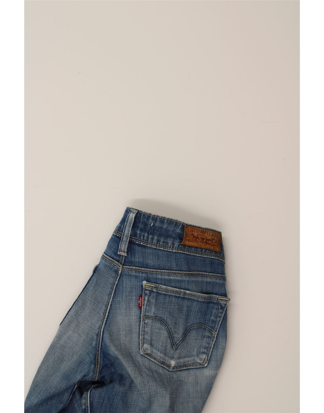 LEVI'S Womens 571 Slim Jeans W28 L27 Blue Cotton Vintage Levi's and Second-Hand Levi's from Messina Hembry 
