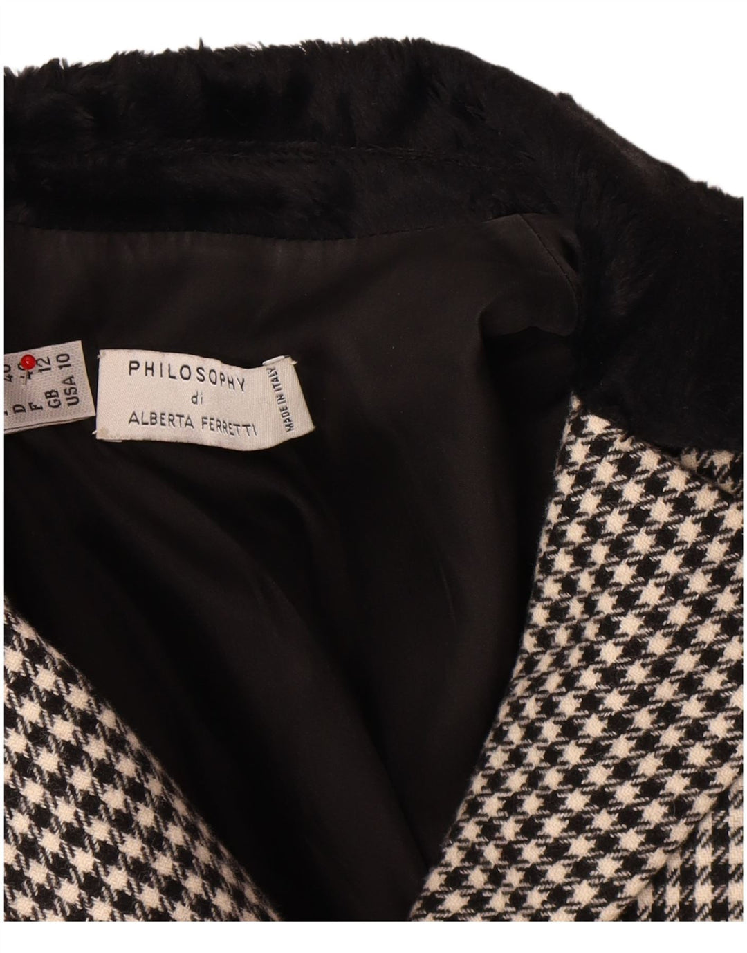 PHILOSOPHY DI ALBERTA FERRETTI Chaqueta Blazer para Mujer UK 12 Mediano Negro