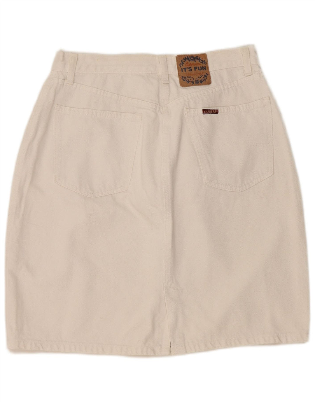 CARRERA Falda vaquera para mujer IT 42 Medium W32 Algodón blanco