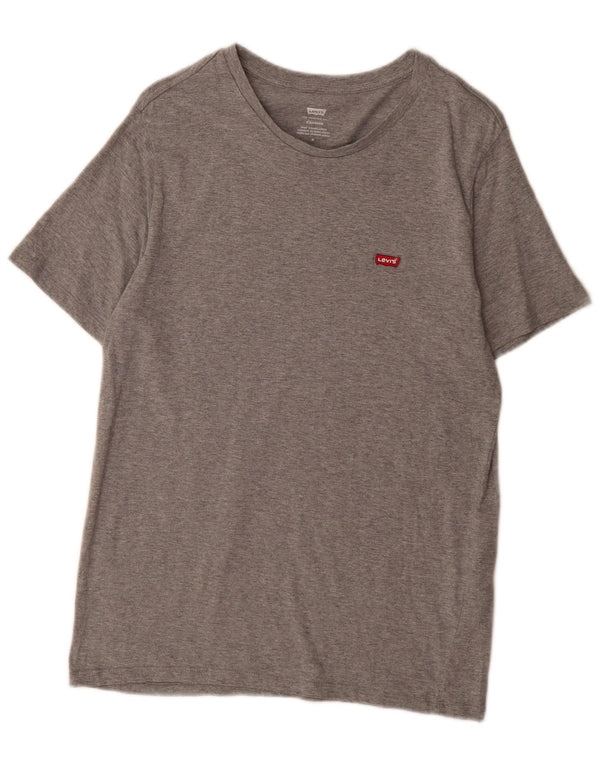 Levi's Camiseta de ajuste estándar para mujer UK 44 Algodón moteado gris medio