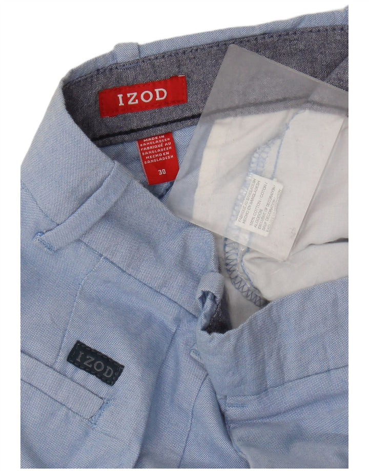 Pantalones cortos chinos Izod Hombre W30 Azul medio Algodón