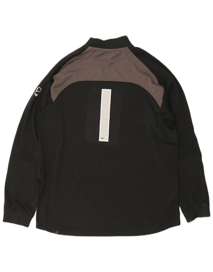 NIKE Camiseta de manga larga para hombre ES 45/47 XL Negro Colorblock Poliéster