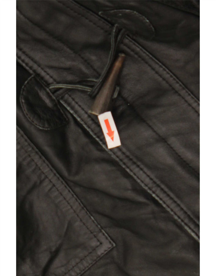 Conbipel - Abrigo de piel tipo trenca para hombre IT 50 grande negro