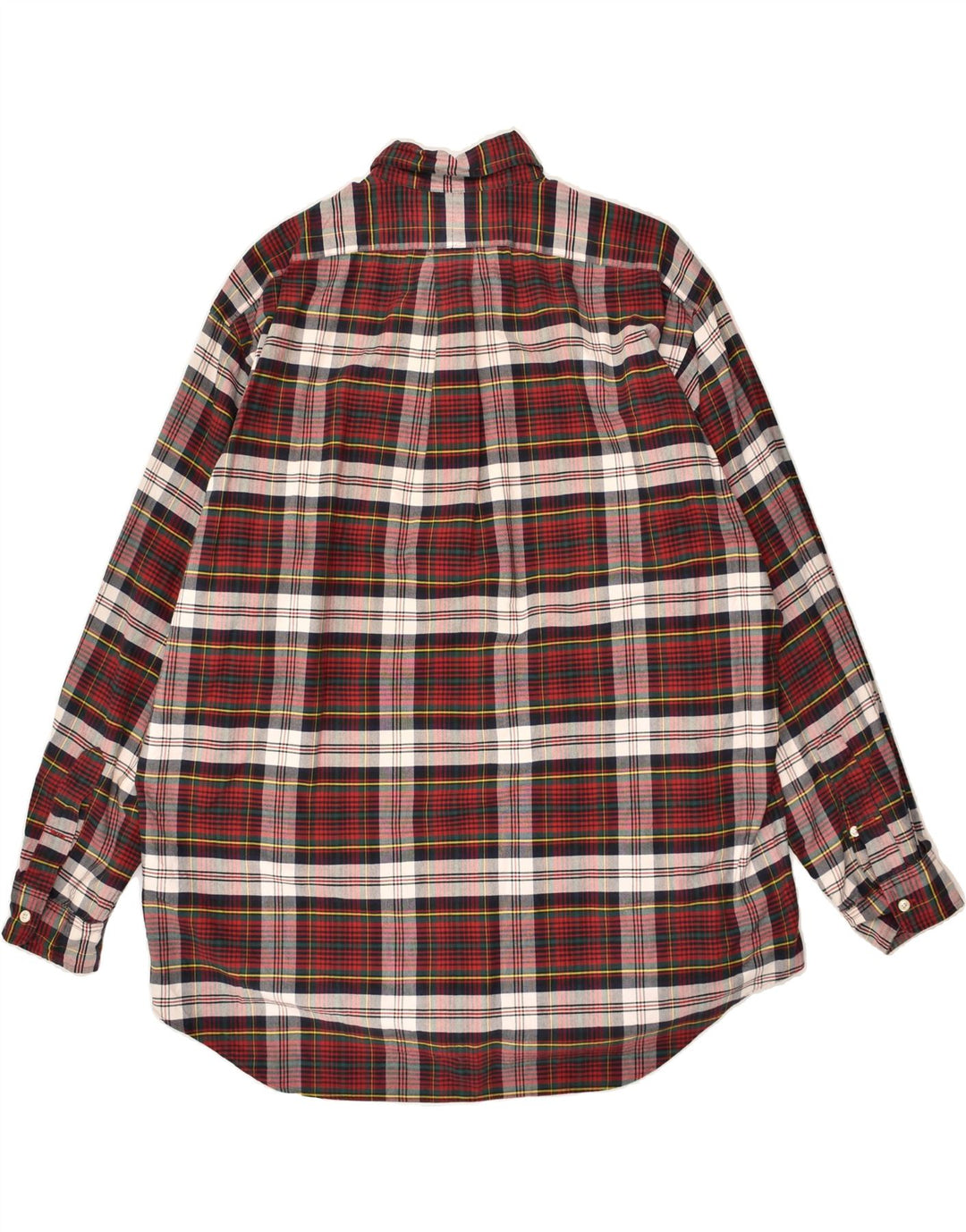 RALPH LAUREN Camisa de hombre grande de algodón a cuadros rojos