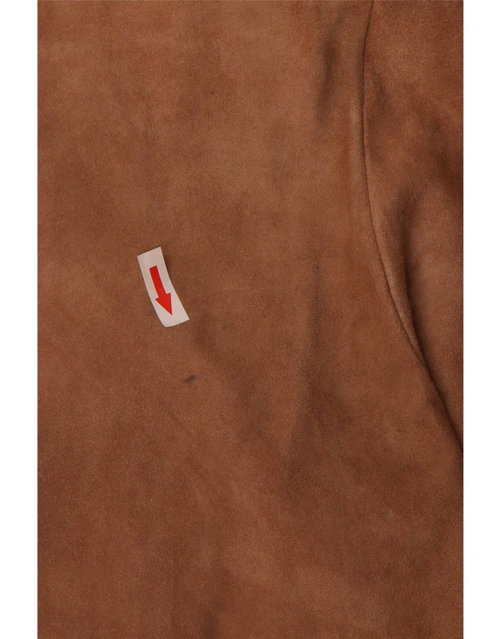 Bruno Magli Chaqueta de ante para mujer UK 44 Grande Marrón