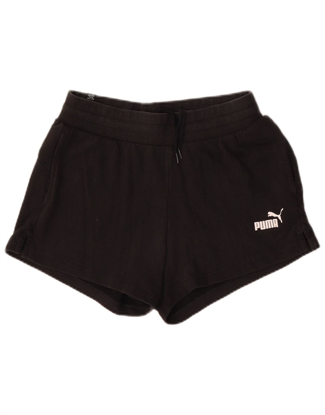 Puma - Pantalones cortos deportivos para mujer, talla 40, algodón negro mediano