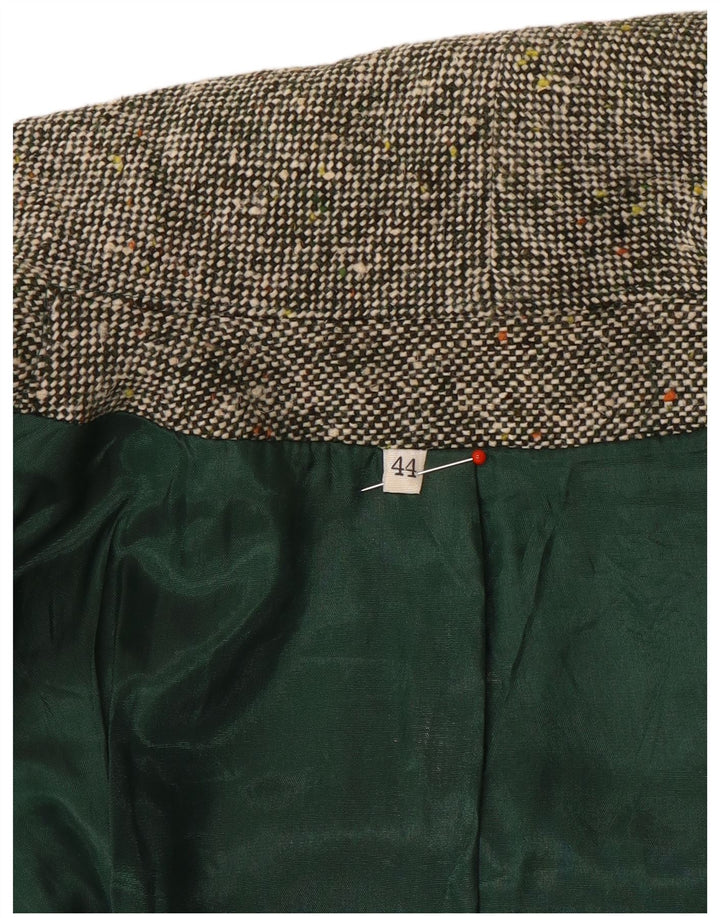 Vintage mujer capa abrigo IT 44 gris medio moteado