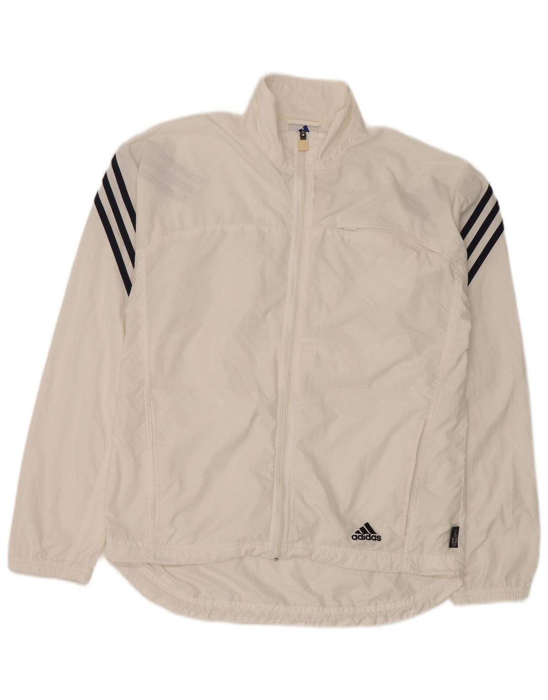 Adidas Hombre Chándal Top Chaqueta Pequeña Poliéster Blanco