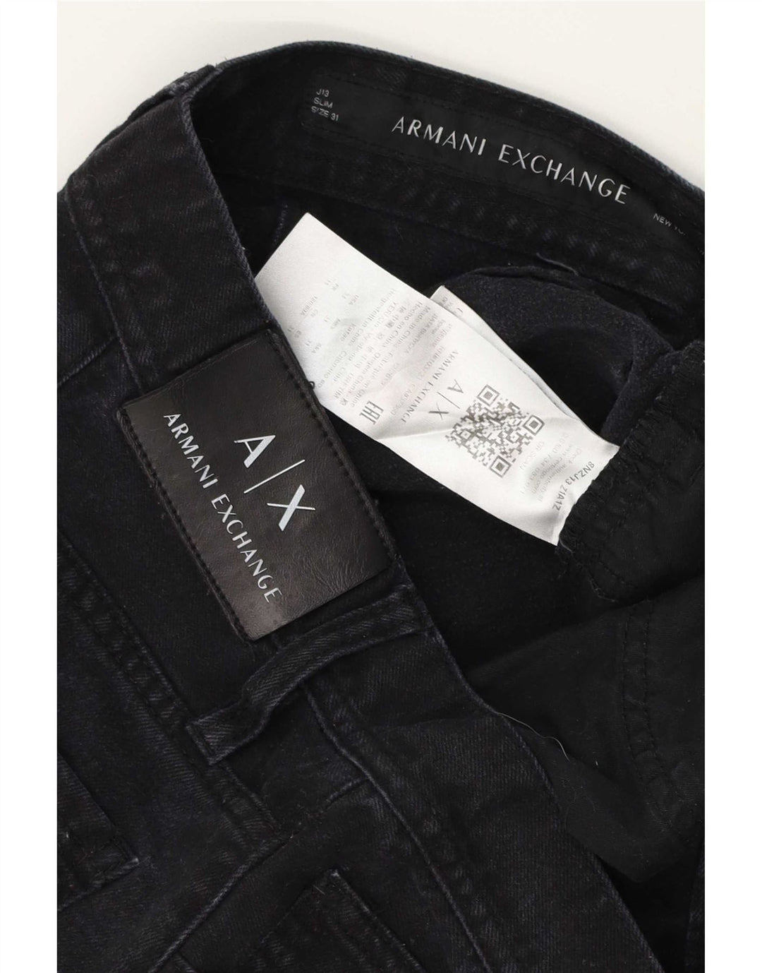 Armani Exchange Vaqueros Slim Mujer W31 L29 Algodón Negro