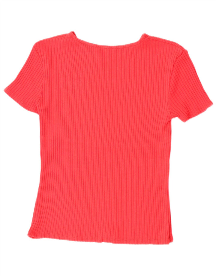 Zara Camiseta Mujer Top UK 8 Small Rojo