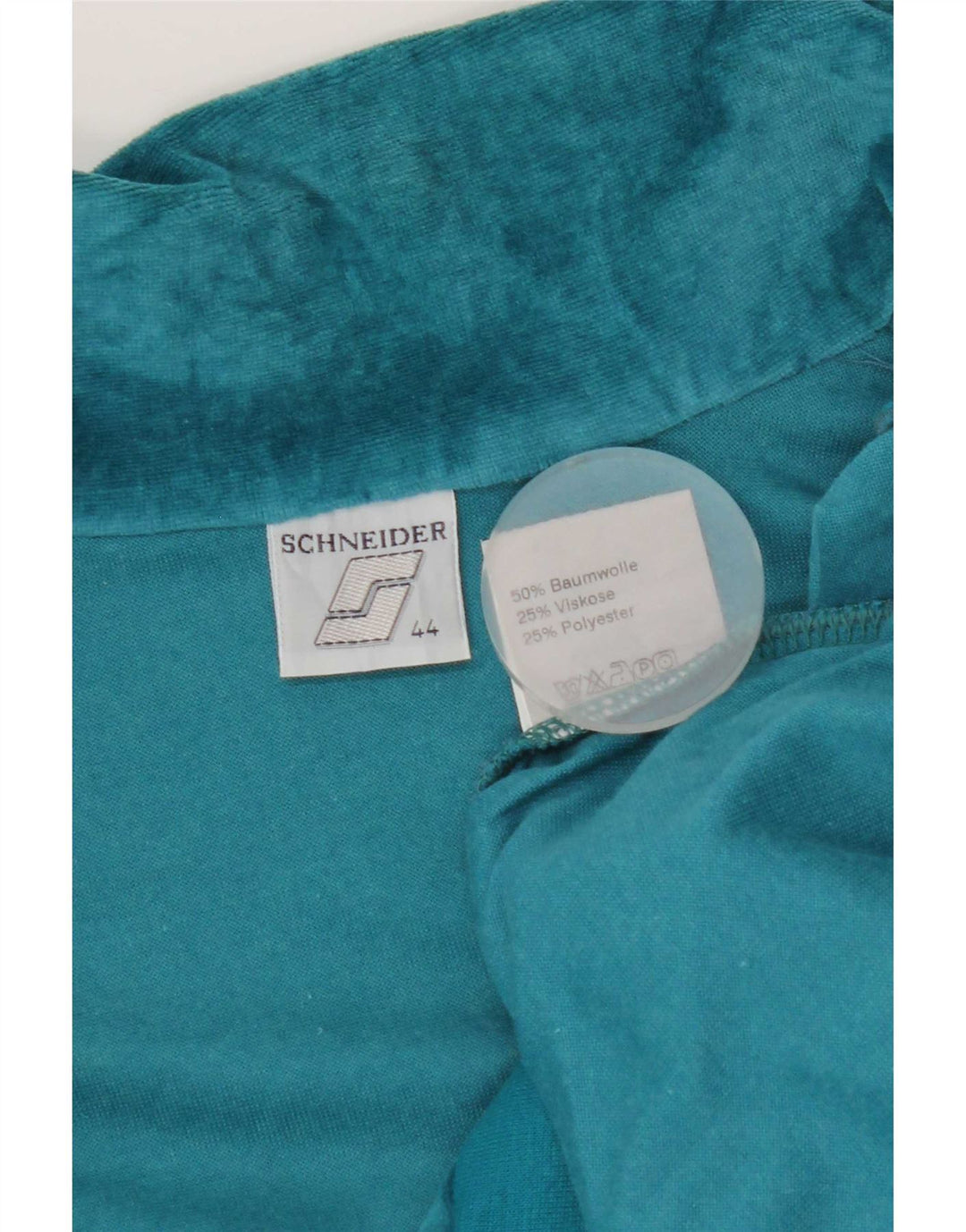 Schneider Chaqueta De Chándal De Terciopelo Para Mujer IT 44 Azul Medio Geométrico