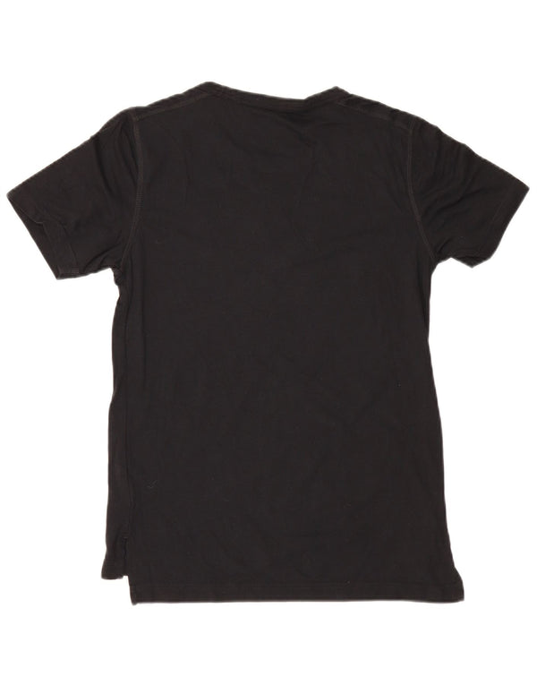Reebok - Camiseta para hombre, talla pequeña, algodón negro