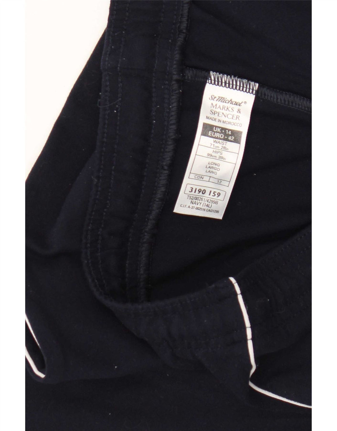 Marks & Spencer Pantalones de chándal para mujer UK 44 Large Azul marino Poliamida