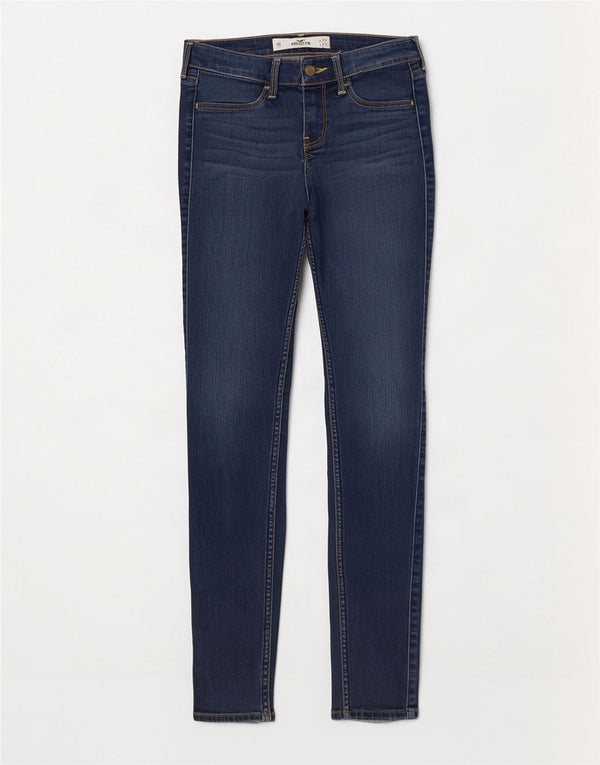 Vaqueros ajustados para mujer Hollister US 1 XS W25 L29 Algodón azul