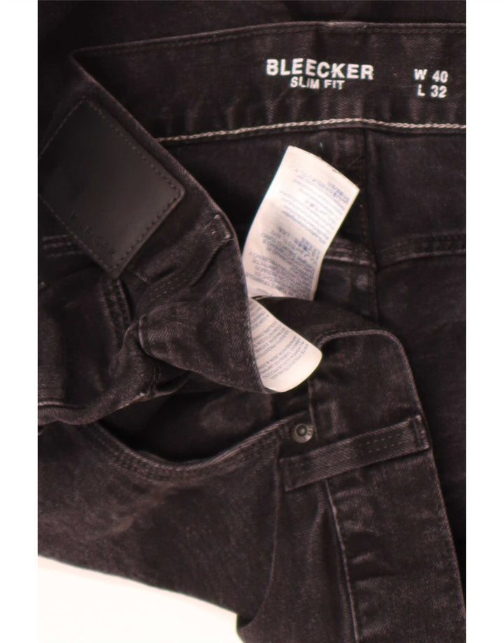 Tommy Hilfiger Vaqueros ajustados Bleecker para hombre W40 L32 Algodón negro