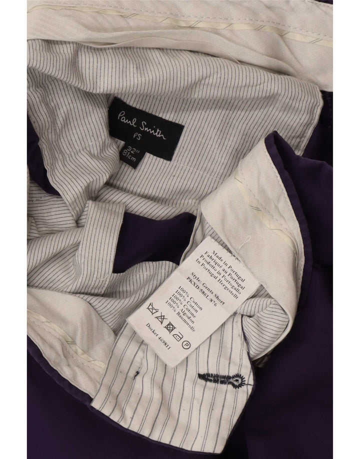 Pantalones cortos chinos Paul Smith para hombre W32 Algodón morado medio