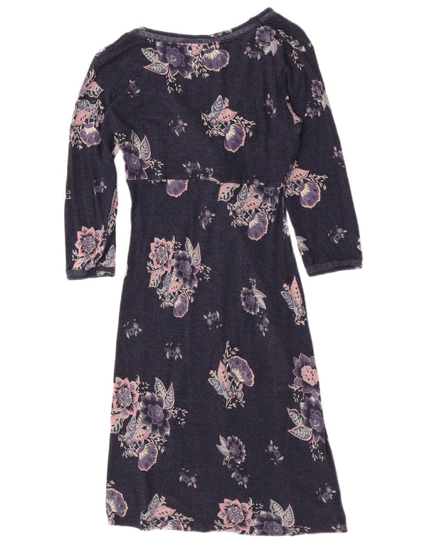Vestido cruzado para mujer de Fat Face UK 8 Small Azul marino Floral Viscosa