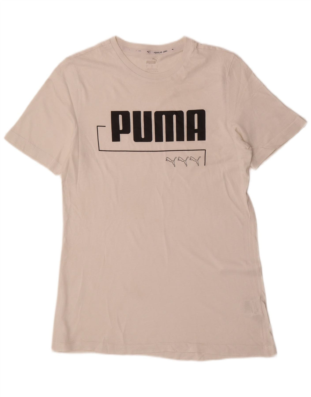 Puma - Camiseta gráfica para hombre, talla pequeña, color blanco