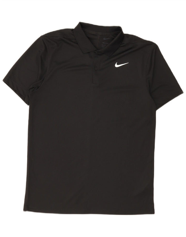 Nike Polo Dri Fit para hombre pequeño poliéster negro