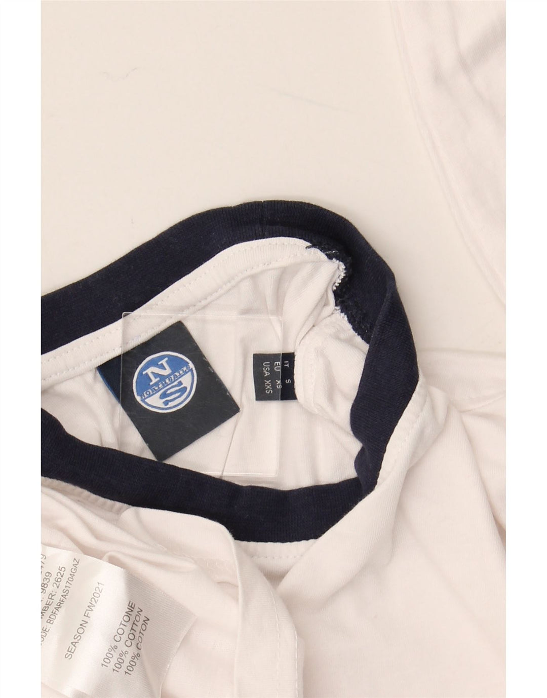 NORTH SAILS Camiseta Hombre Manga Larga XS Algodón Blanco