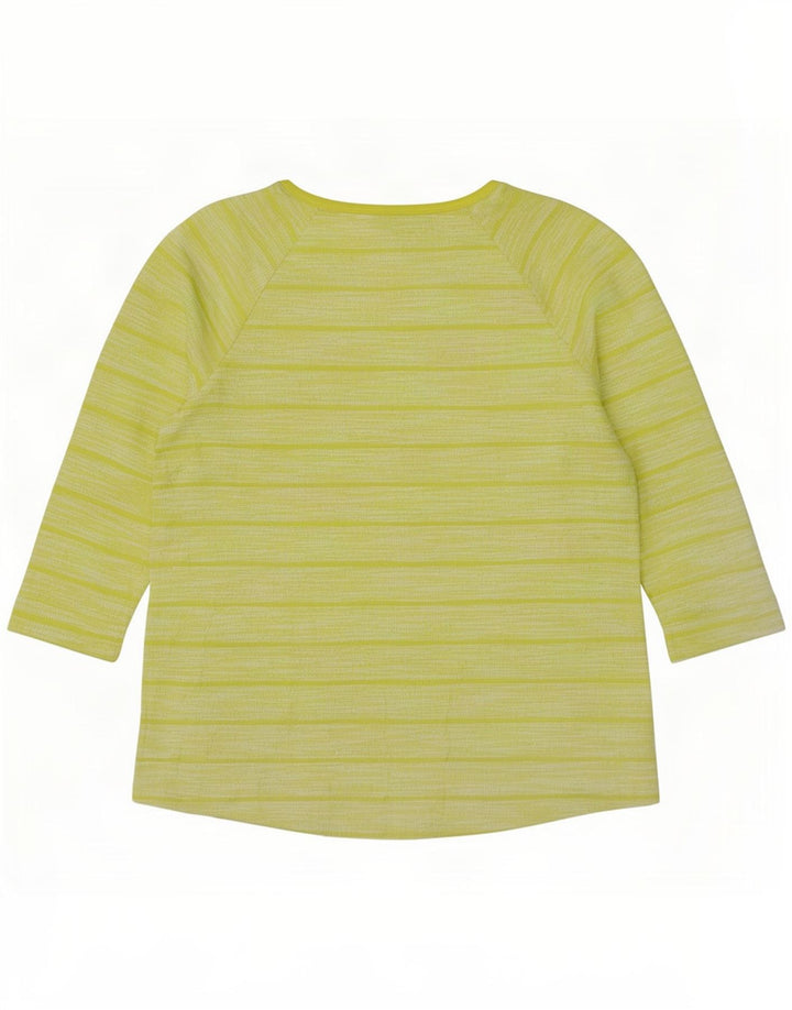 Marks & Spencer Top para mujer manga 3/4 UK 44 Poliéster a rayas verdes grandes
