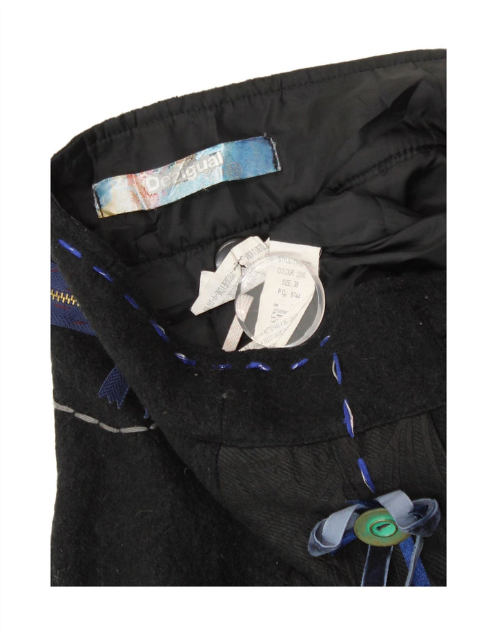 Falda cruzada gráfica para mujer Desigual EU 38 Medium W30 Black