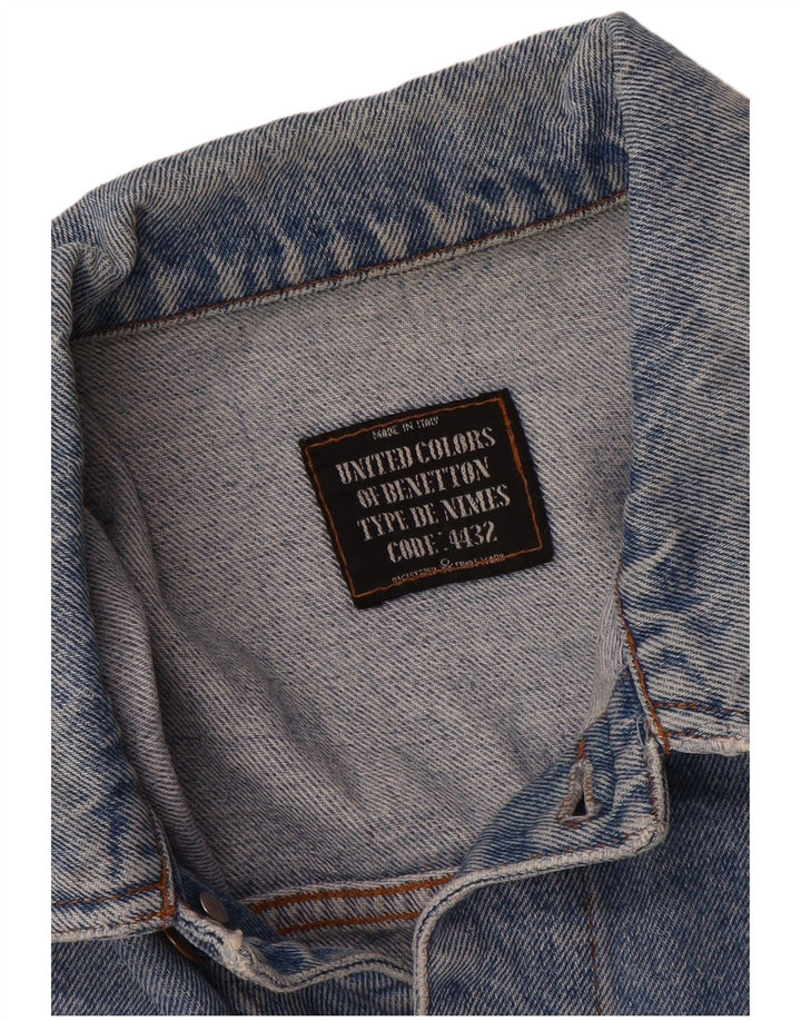 BENETTON Chaqueta Vaquera Hombre IT 52 XL Algodón Azul