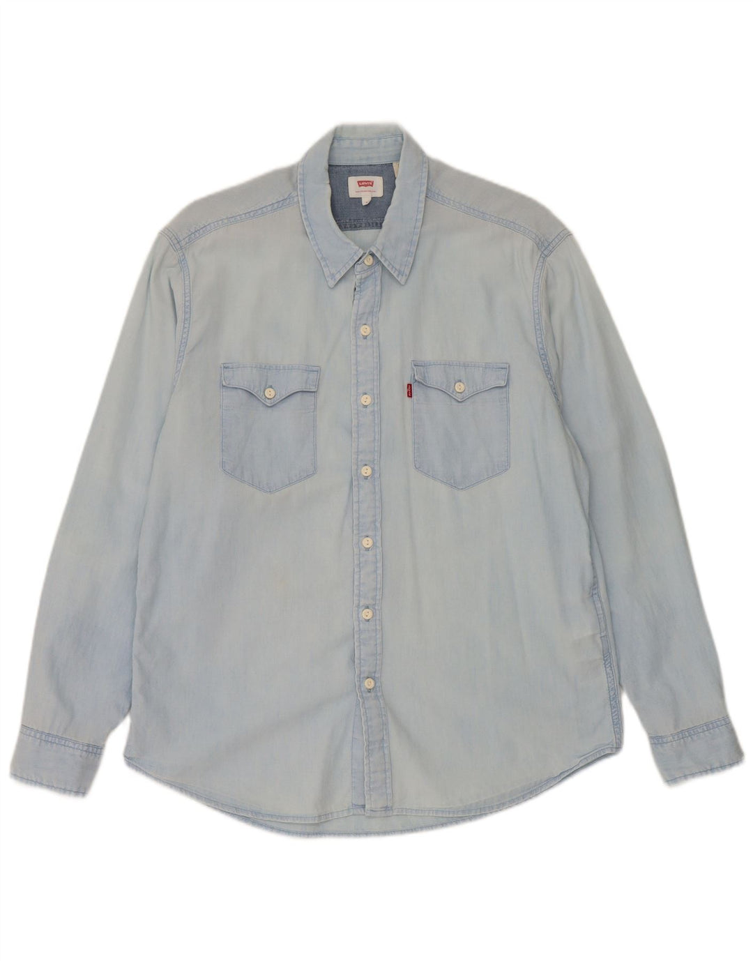 Levi's Hombre Camisa Vaquera De Algodón Azul Medio