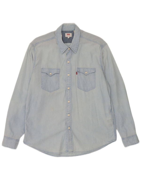 Levi's Hombre Camisa Vaquera De Algodón Azul Medio