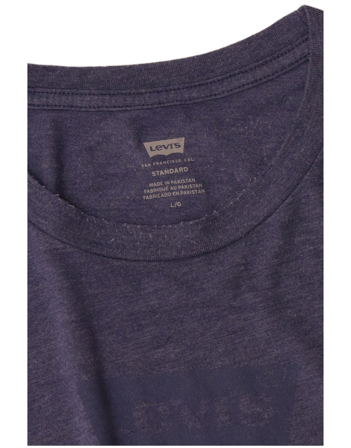 Levi's Camiseta con gráfico estándar para hombre, talla grande, azul