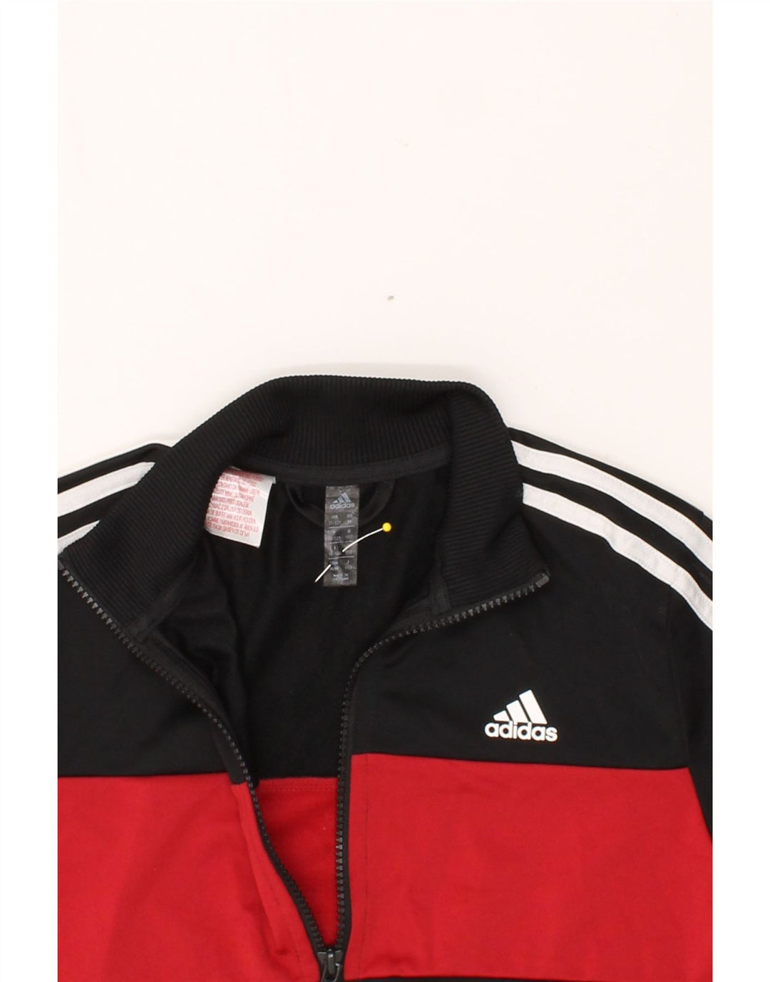 ADIDAS Boys Tracksuit Top Jacket 11-12 Years Black Colourblock Polyester Vintage Adidas and Second-Hand Adidas from Messina Hembry 