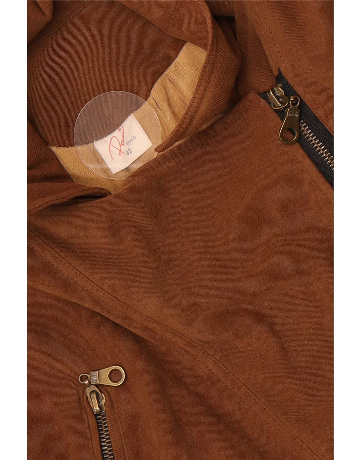 Vintage mujer chaqueta utilitaria EU 42 marrón grande