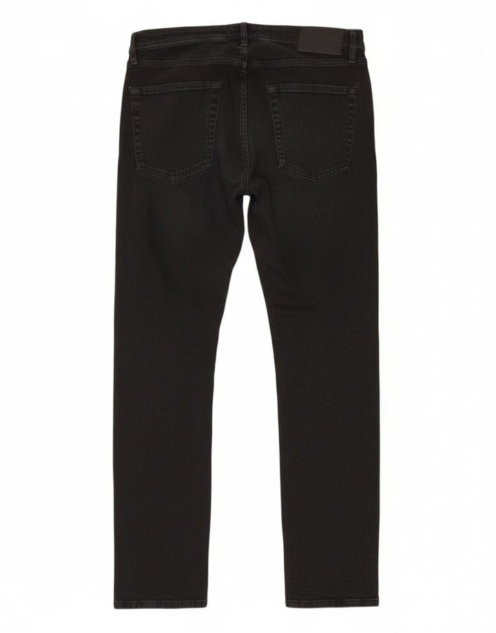 JACK & JONES Mens Straight Jeans W32 L32 Black Cotton