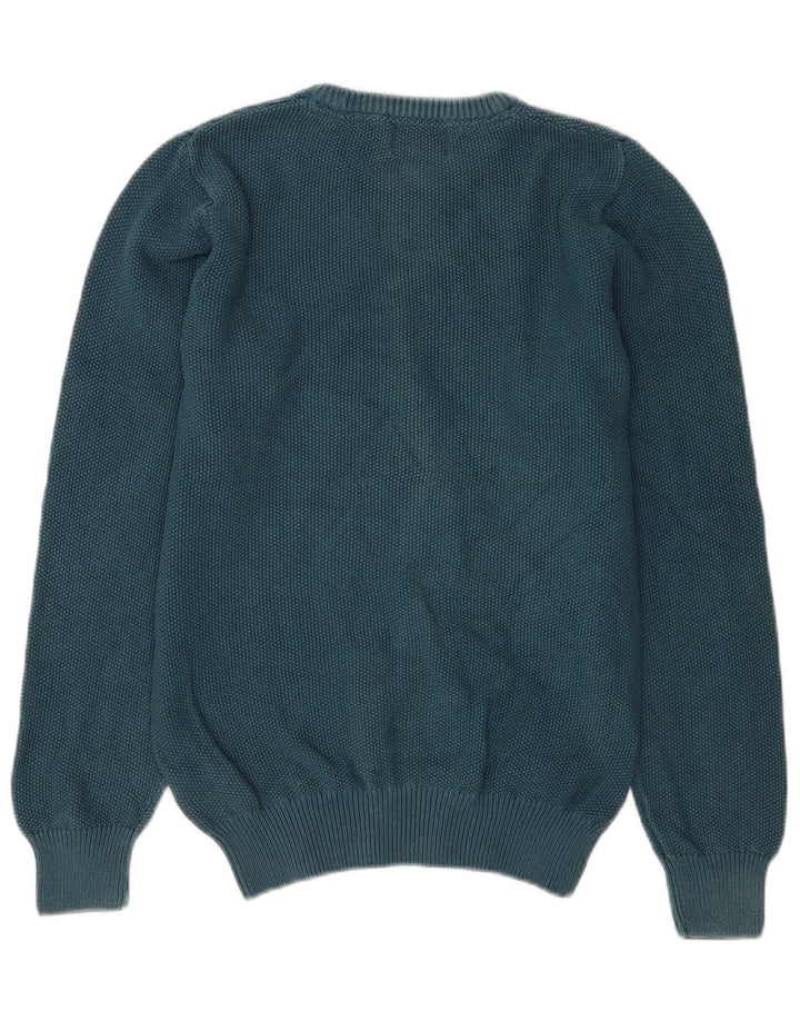 Marks & Spencer Suéter Regular Fit con Cuello Redondo para Hombre Algodón Azul Pequeño