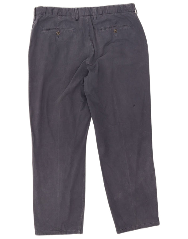 Marks & Spencer Pantalones chinos rectos para hombre W36 L29 Algodón azul marino