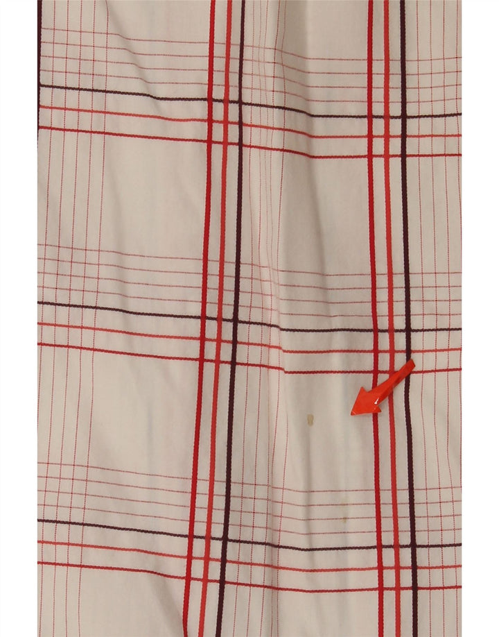 Wrangler Camisa De Manga Corta Hombre XL Algodón A Cuadros Blanco