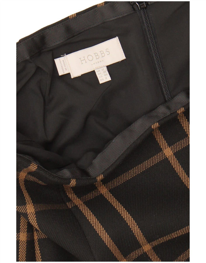 HOBBS Falda recta para mujer UK 12 Medium W30 Black Plaid