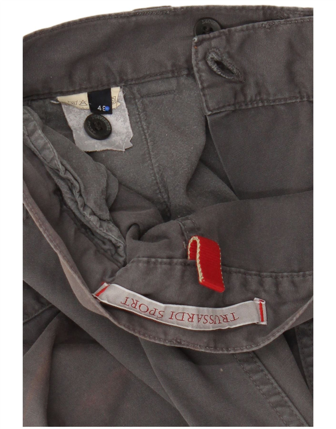 Trussardi Pantalón Cargo Recto Hombre IT 48 Medium W32 L32 Gris