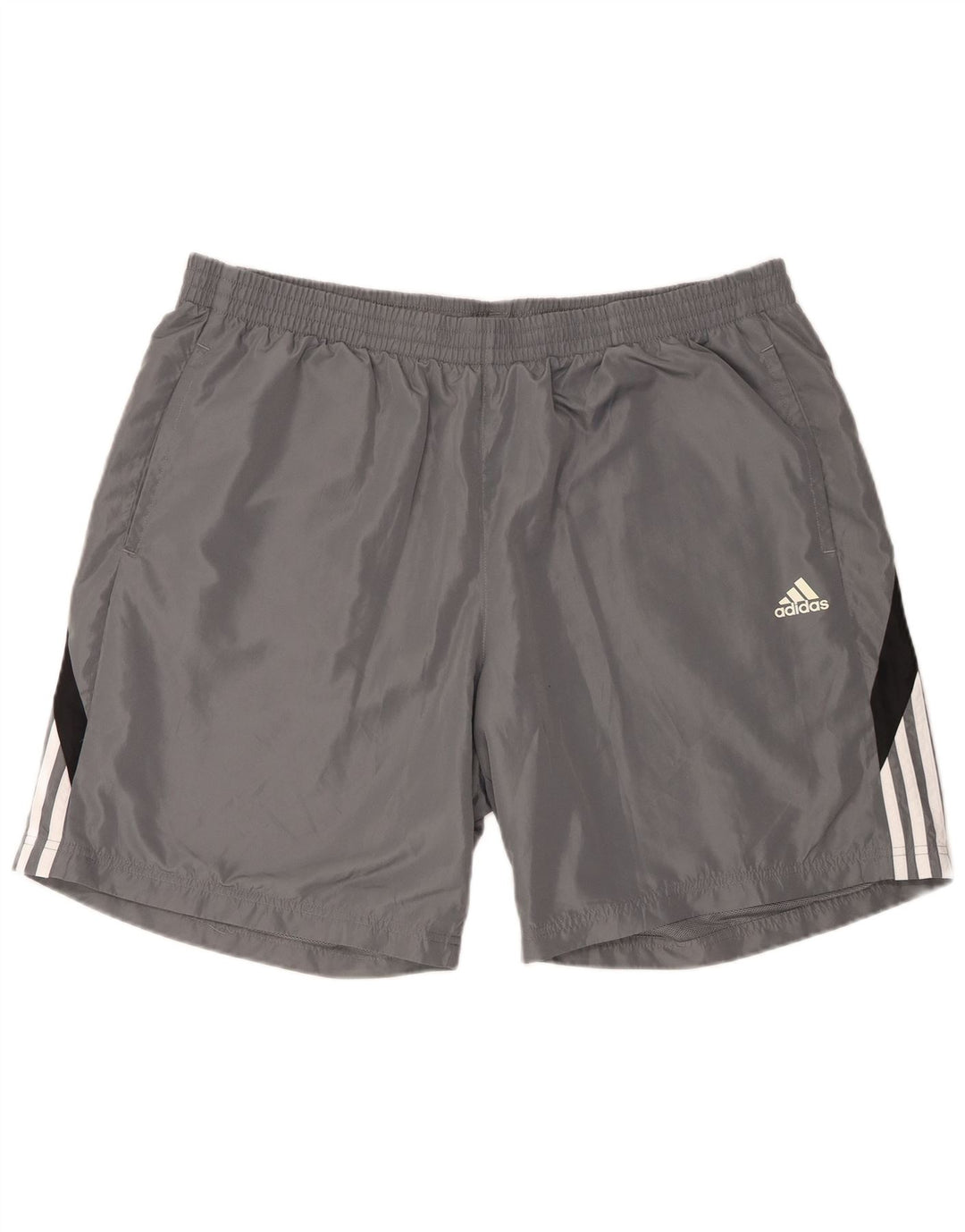 Adidas Pantalones cortos deportivos para hombre 2XL Gris Colorblock Poliéster