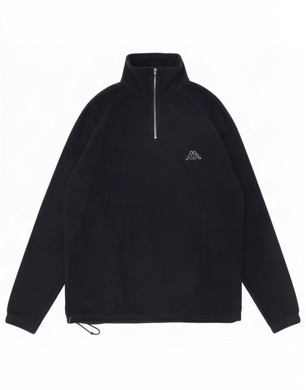Kappa Hombre Jersey De Forro Polar Con Cremallera Y Cuello Medio Poliéster Azul Marino