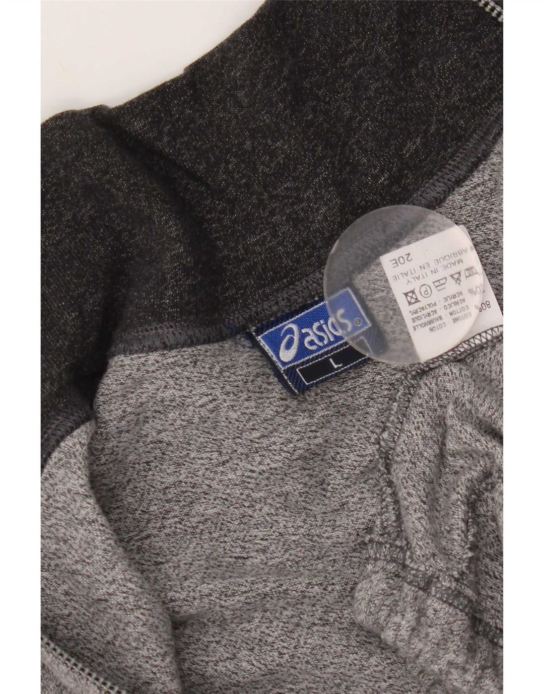 Asics Chaqueta de chándal para mujer UK 40 Grande Gris Colorblock Algodón